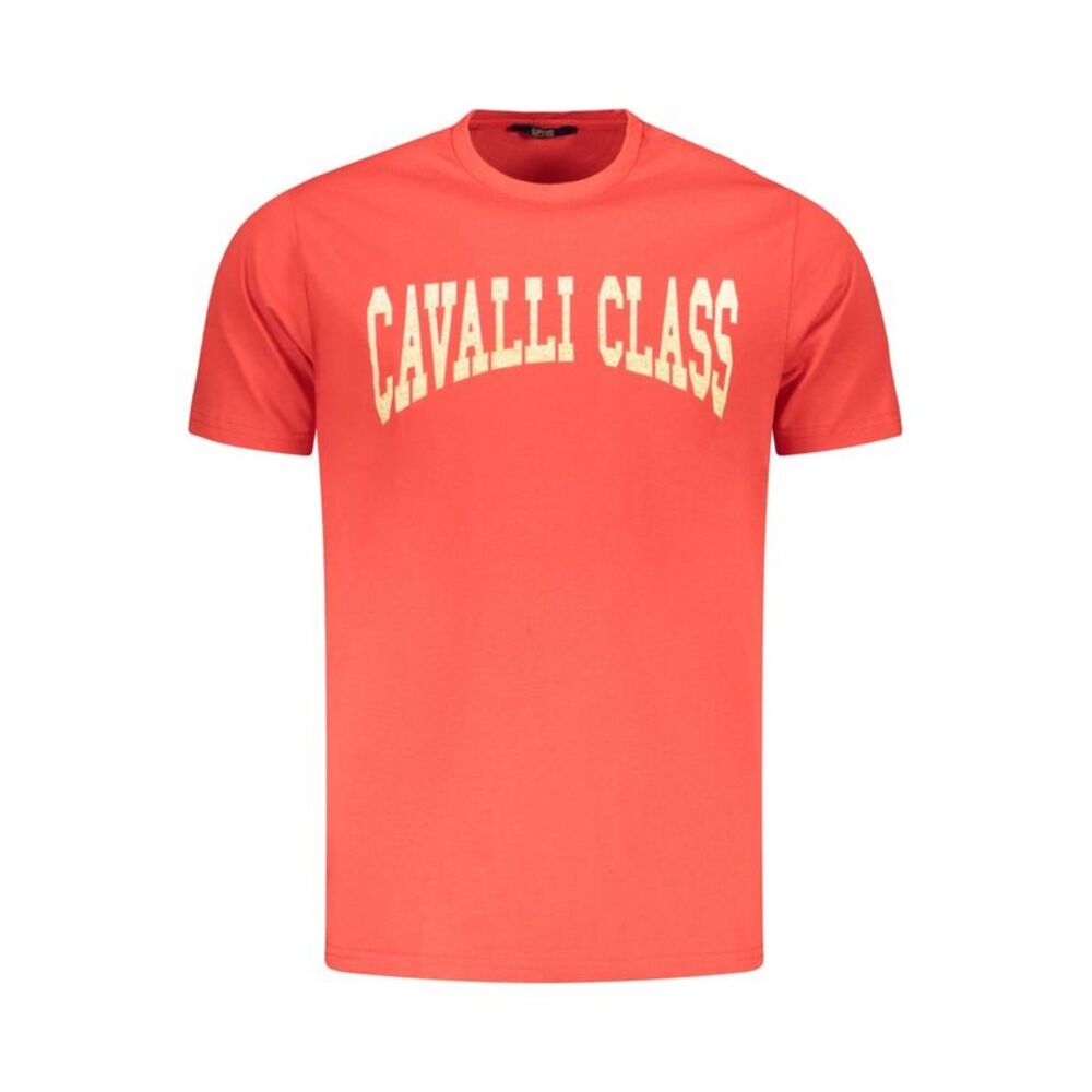 Cavalli Class Rosso Cotton Men Men's T-Shirt